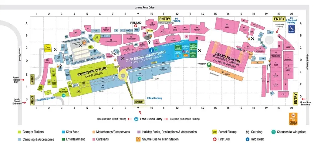 2023 Caravan Camping Holiday Supershow Map