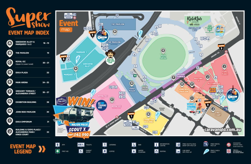 et’s Go Queensland Caravan and Camping Supershow Map